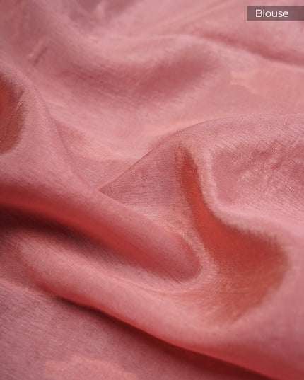 Chanderi Silk Saree With Gold & Silver Contrast Gap Border - Maroon