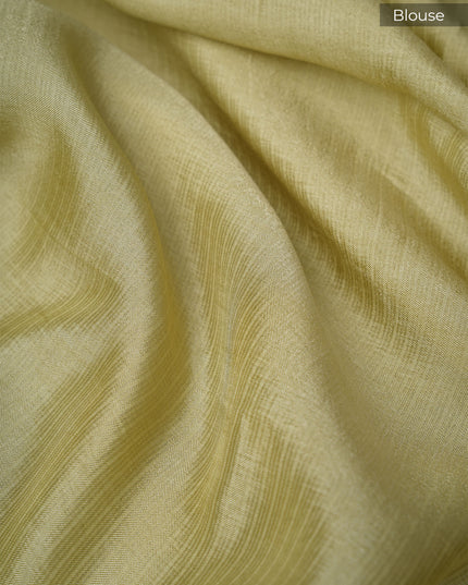 Kota Silk Saree with Golden Butties and Satin Border- Pista Green