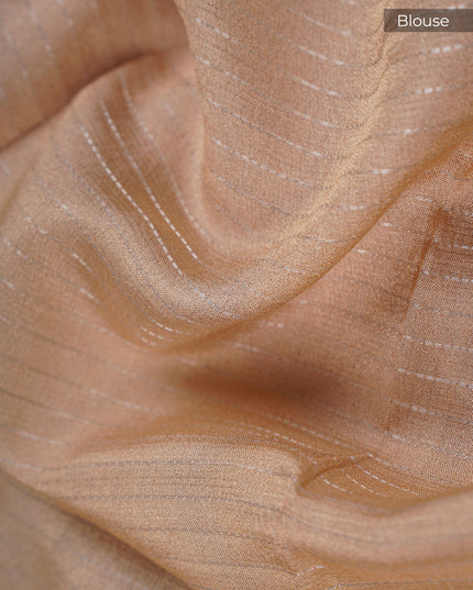 Mangalagiri Silk Silver Zari Weaving Checks Design With Digital Border - Onion Pink