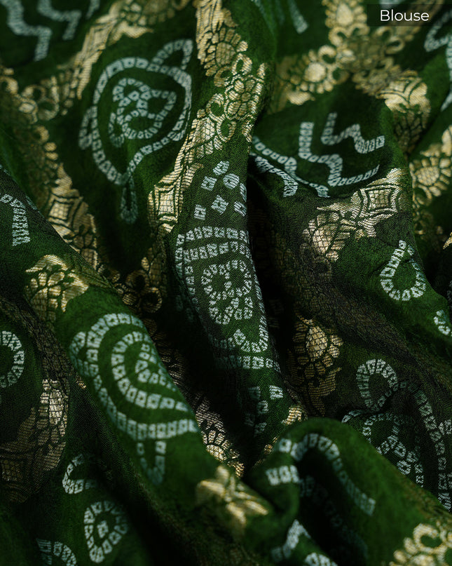 Korean Crepe Saree with Golden Zari Border- Red