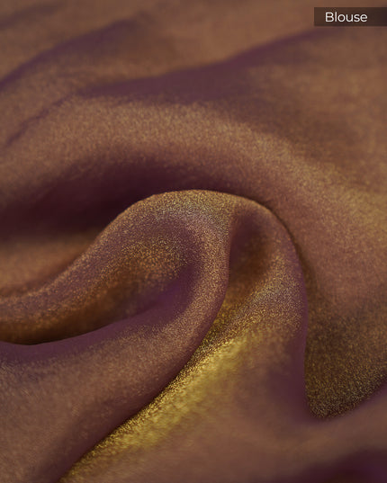 Tissue Georgette all Over Chicken Kari Work with Scallop Border