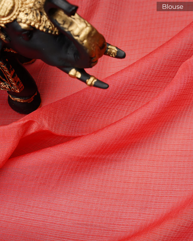 Manipur kota sarees with Golden Butties & Satin Border - Pink