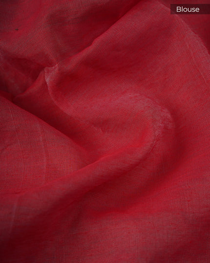 Linen Silk With Knot Work And Cotton Border - Grey