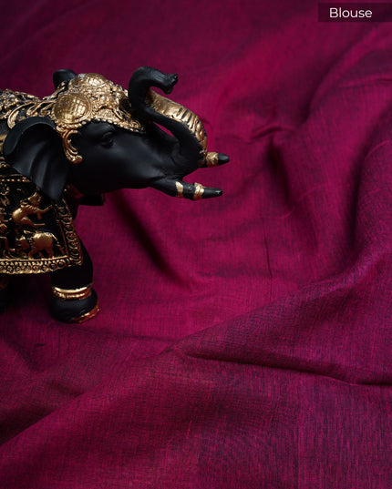 Handloom Cotton Saree with Thread Weaving Border - B Green