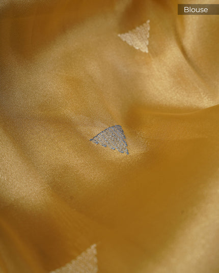 Tissue Georgette Allover Thread Embroidery Lace Border - Gold