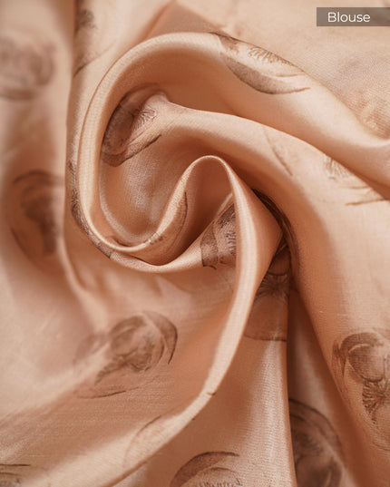 Kota Silk Saree with Floral Print and Knot Work