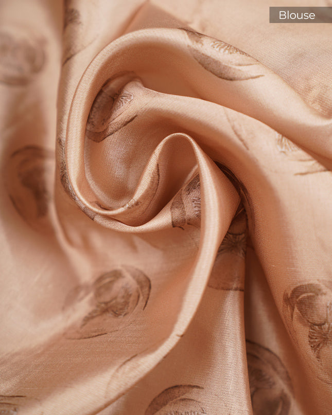 Kota Silk Saree with Floral Print and Knot Work