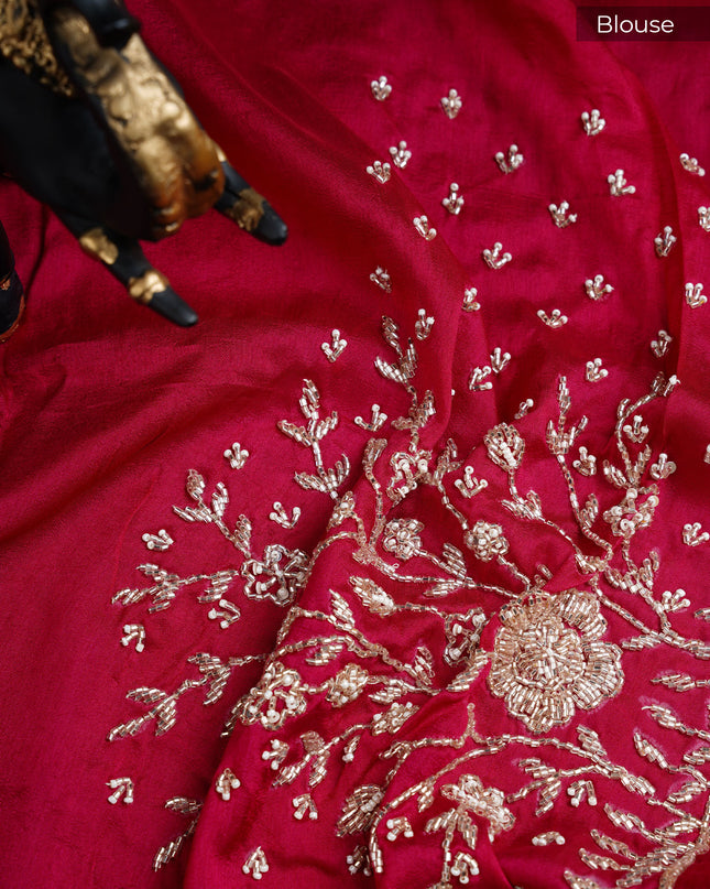 Italian Crepe with Kardana Seqence and Butties, Scallop Border and Kardana Pull Work - M Yellow