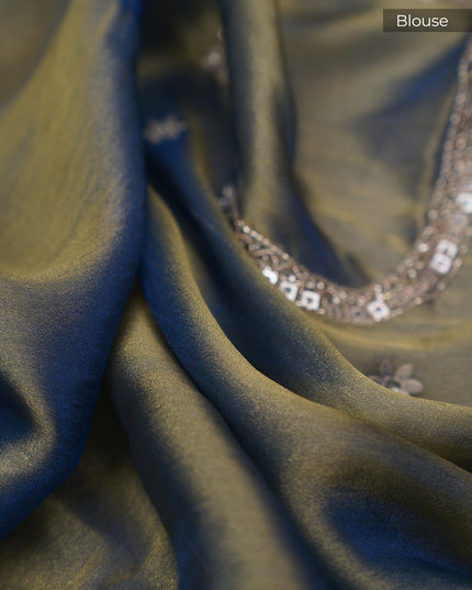 Tissue Georgette Allover Sequence Work with Zardozi Border