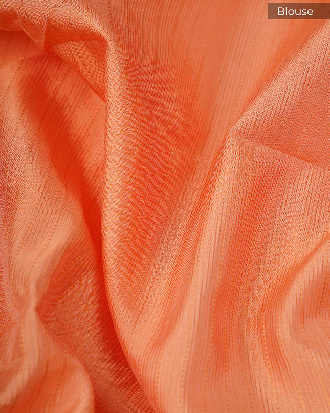 Managalagiri Silk Saree with Thread Embroidery Work with Border- Rust