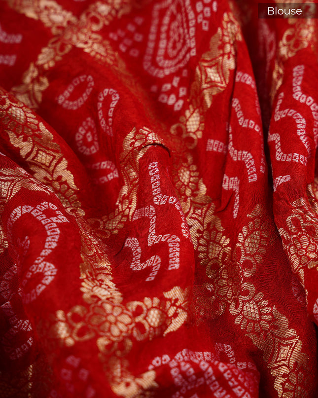 Korean Crepe Saree with Golden Zari Border- Pink