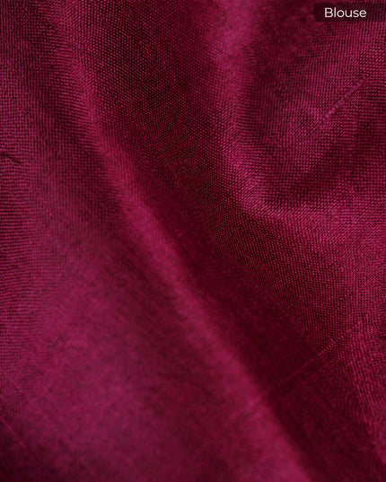 Pure Silk Saree with Ajrakh Print - Wine