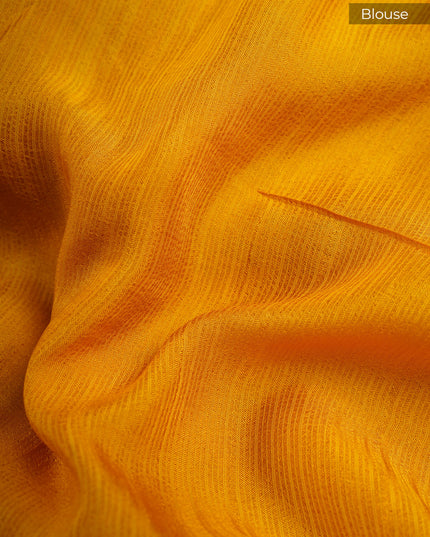 Kota Silk Saree With Golden Butties & Lace Border - Snuf