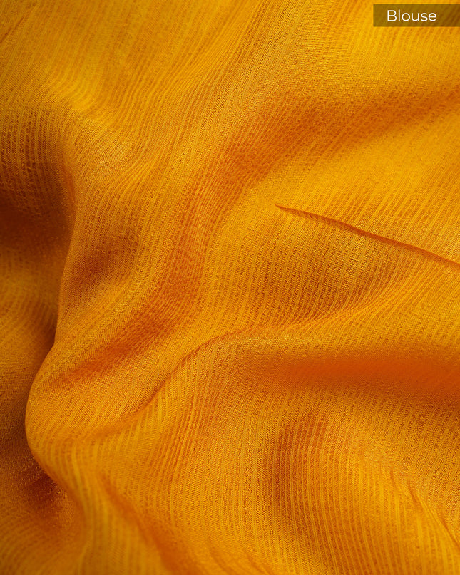 Kota Silk Saree With Golden Butties & Lace Border - Snuf