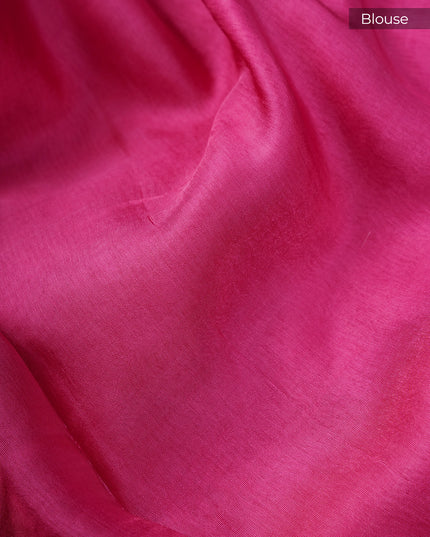 Banaras Silk With Allover Golden Zari Work - Pink