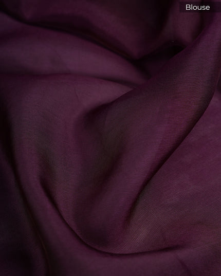 Kadi Banaras Saree With Allover Meenakari Work - Wine