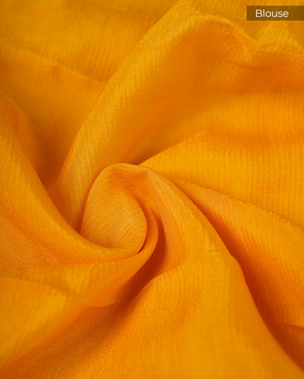 Mangalagiri Shibori Borader With Border - Light Yellow