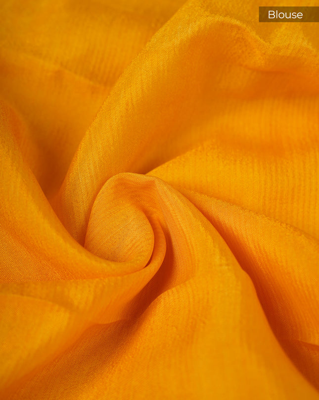 Mangalagiri Shibori Borader With Border - Light Yellow
