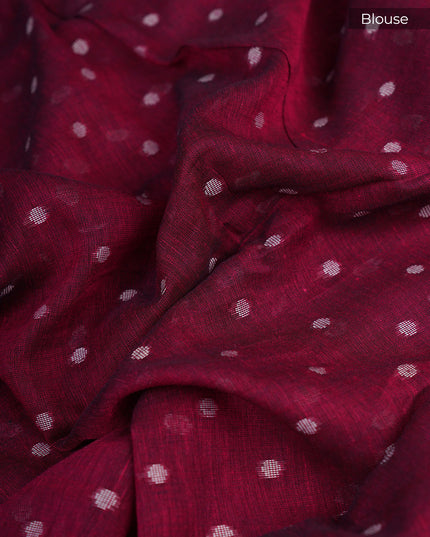 Handloom Cotton Weaving Butties - Maroon