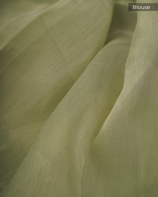 Tissue Linen Lace Border Embroidery Buttis - Sage Green