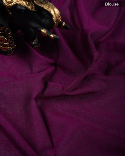 Handloom Cotton Saree with Thread Weaving Border- Light Blue