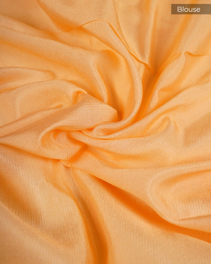 Mangalagiri Shibori Silk With Silver Border - Creme