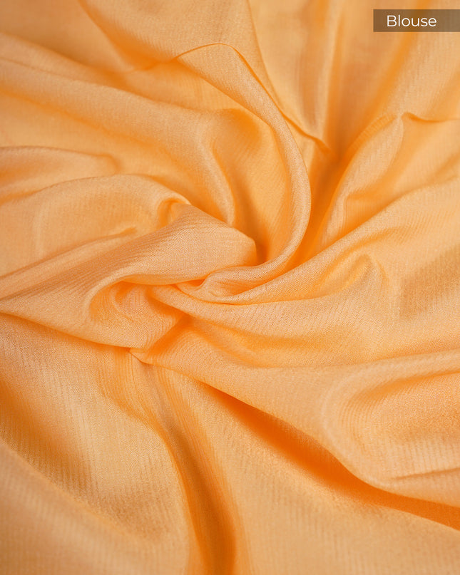 Mangalagiri Shibori Silk With Silver Border - Creme