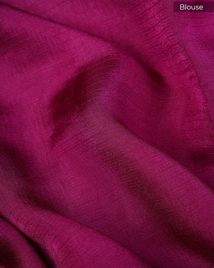 Kota Silk Saree with Golden Butties and Satin Border- Purple