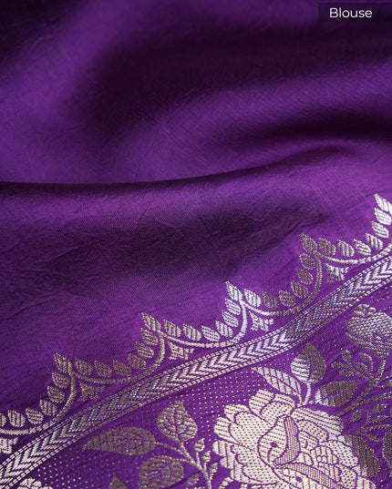 Raw Mango Saree With Meenakari Weaving - Green