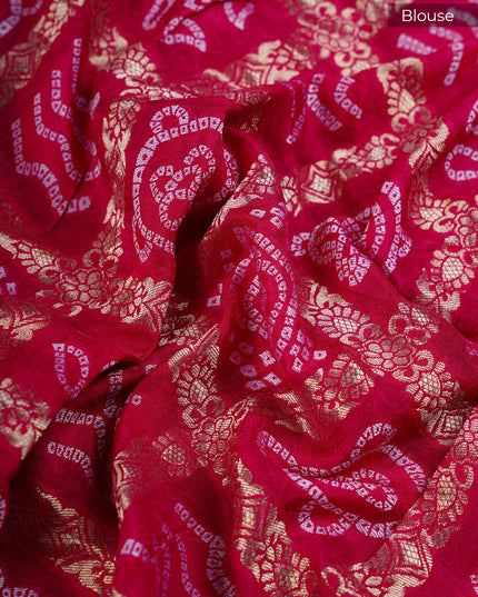 Korean Crepe Saree with Golden Zari Border- Violet