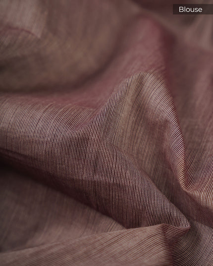 Cotton Block Print Contrast Border - Chocolate