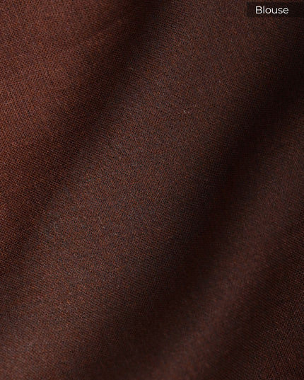 Muslin Silk Saree With Abstract Print Complimentedly A Golden Zari Border - Blue