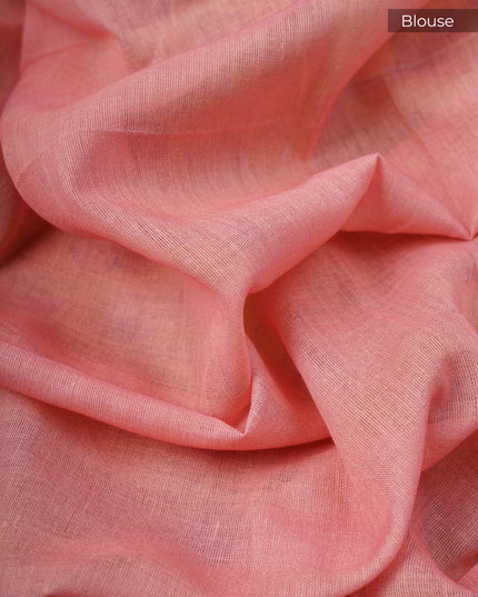 Mangalagiri Cotton Saree Digital Kalamkari Print With Contrast Border - Yellow & Green