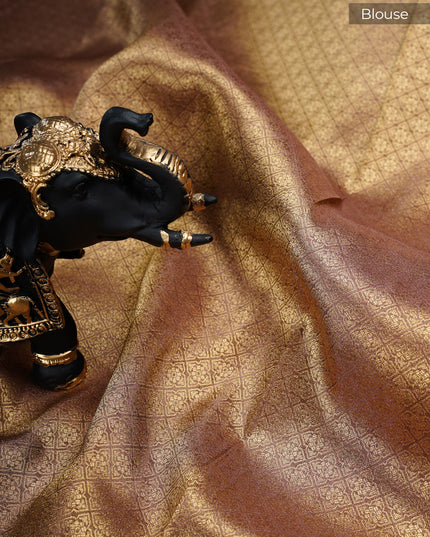 Banaras Silk saree With allover Meenakari - Peach