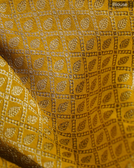 Georgette Saree  Golden Zari Flower Design Border -  Purple