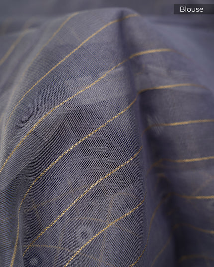 Lotus Cotton Ikkat Design Golden Buttis - Grey