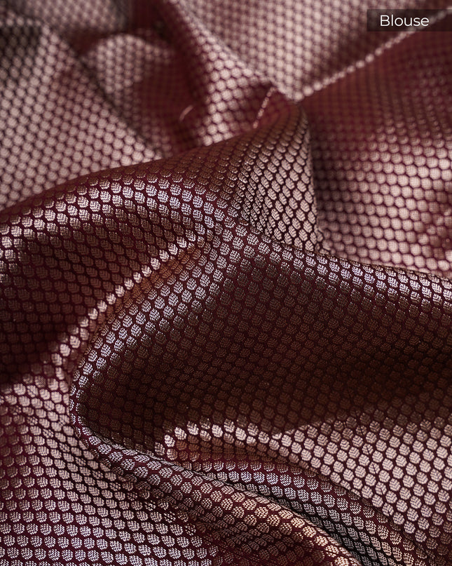 Chanderi Silk With Golden & Silver Zari Butties And Contrast Border - Yellow