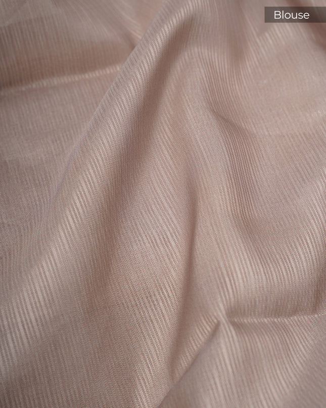 Silk Kota Saree With Ari Work Border - Beige