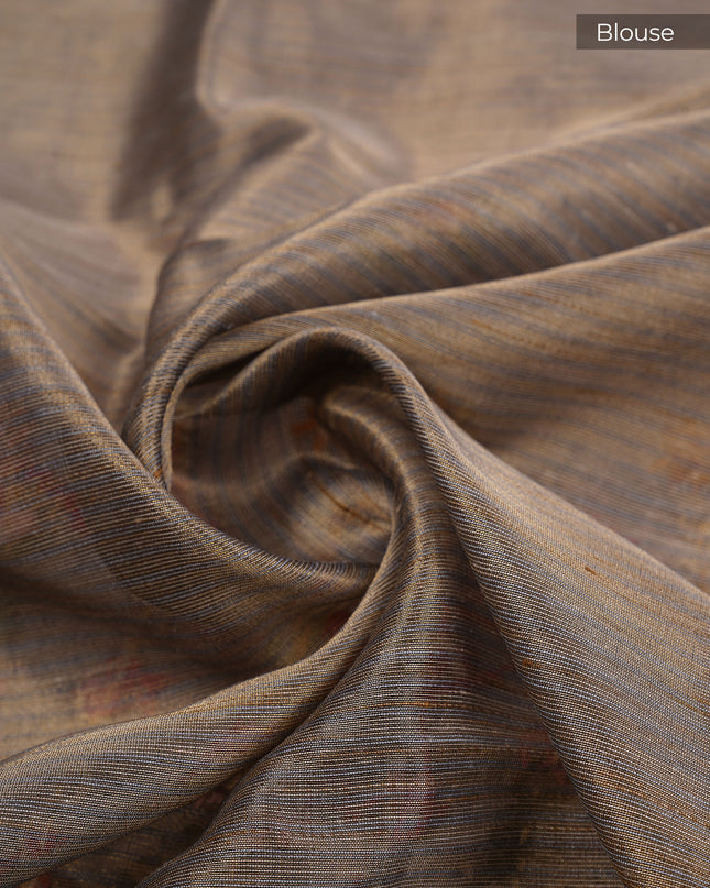 Tissue Chanderi Silk,Kanta work with Zari Border