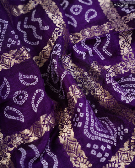 Korean Crepe Saree with Golden Zari Border- Magenta