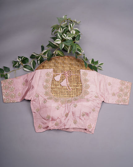 Italian Crepe with Kardana Work and Gold Zari Butties