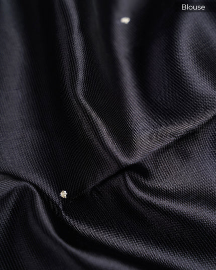 Kota Silk Saree With Floral Print & Ari Work Scallop Border - Mehndi