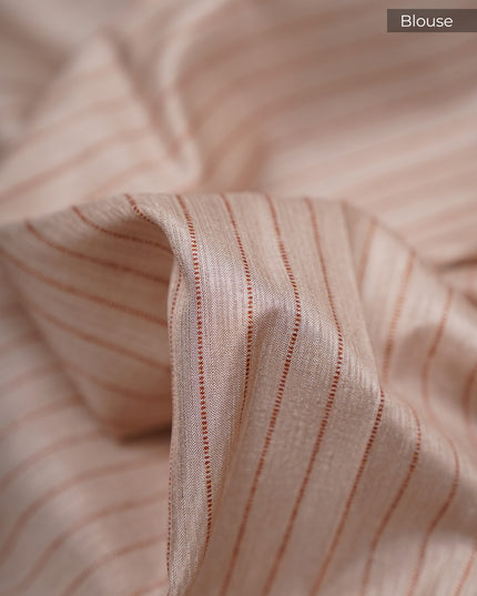 Semi Tusser Silk with Printed Contrast Border