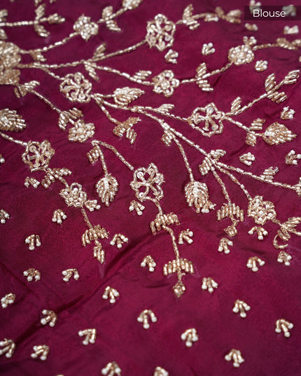 Russian Crepe With Kardhana Sequence Butties And Banaras Border - Yellow