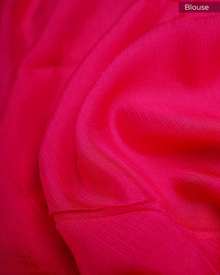 Kota Silk Saree With Golden Butties & Lace Border - Orange