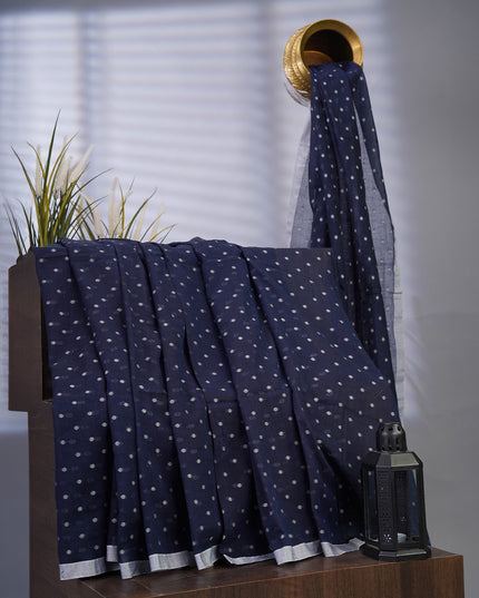Handloom Cotton Weaving Butties - Navi Blue