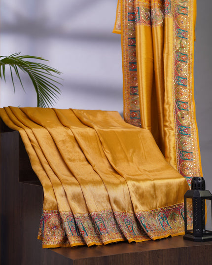 Tissue Banaras Saree with Zardosi and Pashmina Work