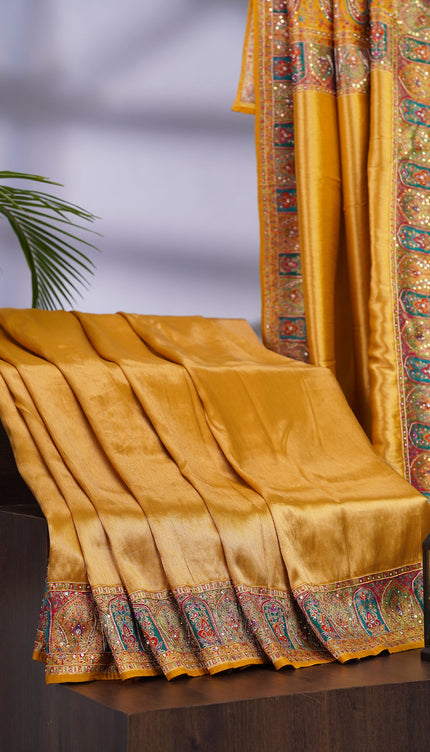 Tissue Banaras Saree with Zardosi and Pashmina Work