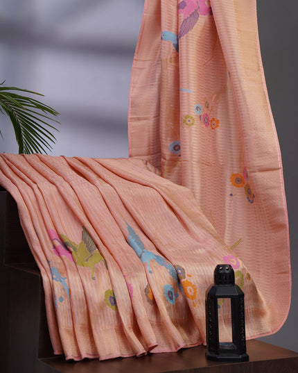 Tissue Banaras Silk Saree Meena Kari Weaving Work