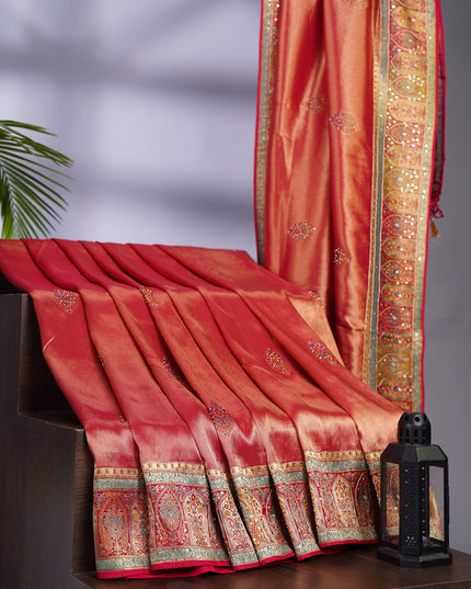 Tissue Banaras Saree with Zardosi and Pashmina Work